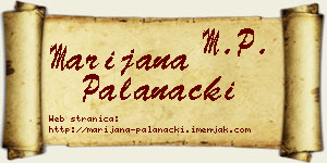 Marijana Palanački vizit kartica